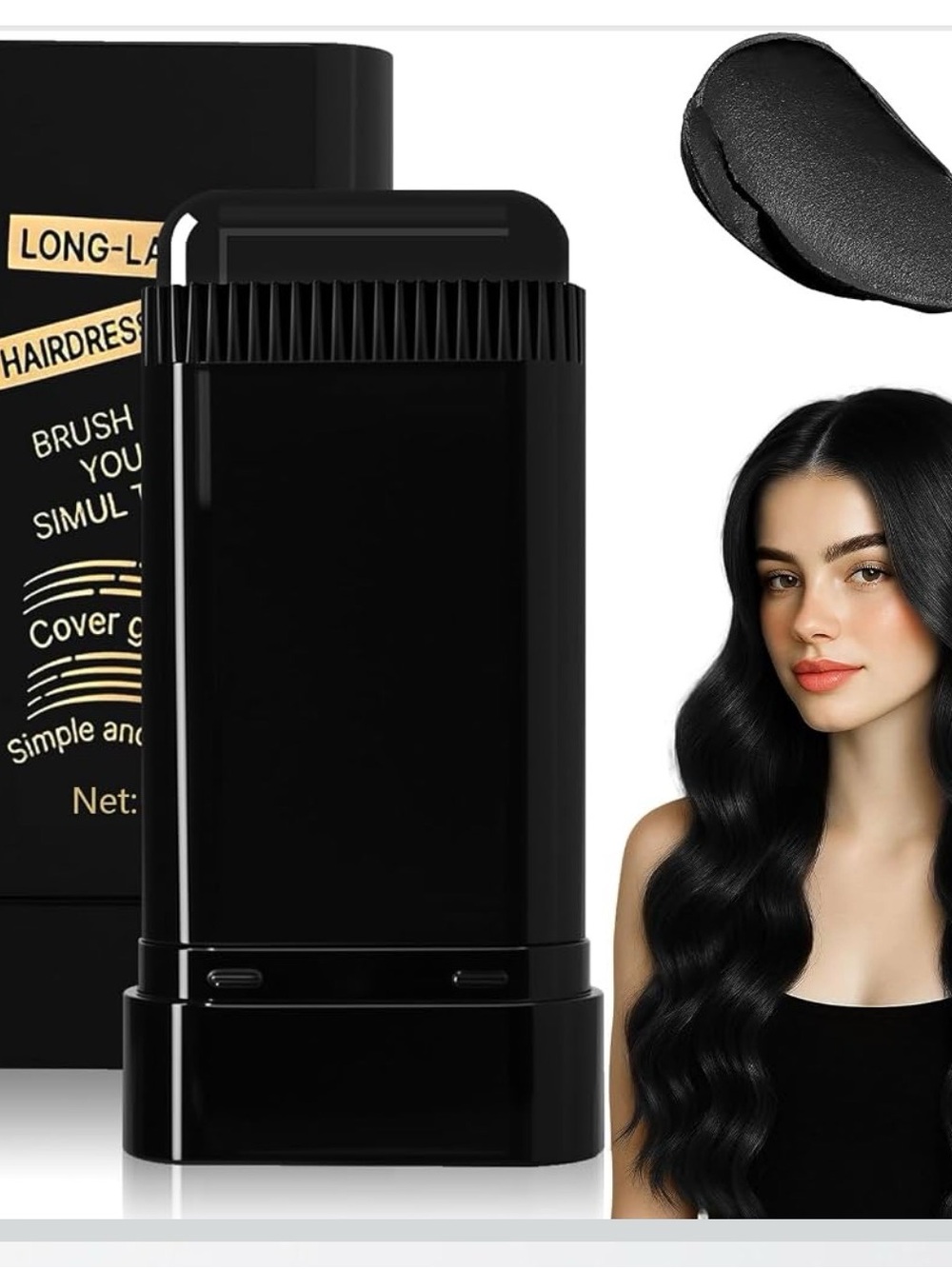 C. FOURTEEN Long-Lasting Hair Dye Stick, Black Shade, For Hair, Unisex Adult 20g